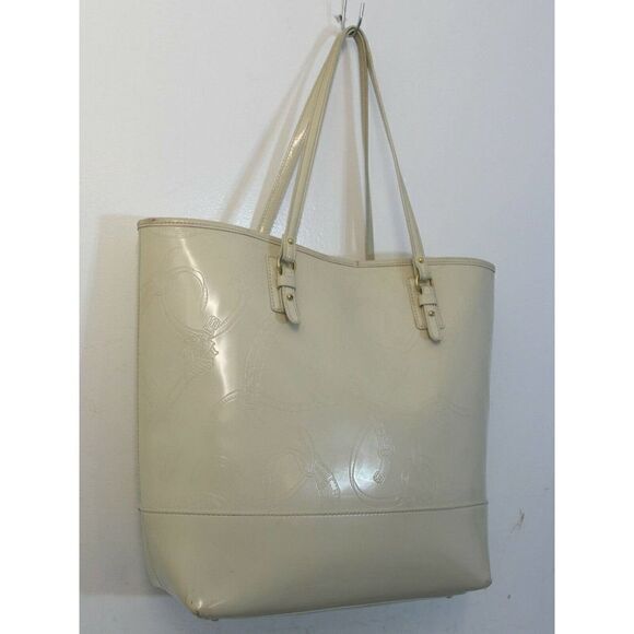 LRG RLL RALPH LAUREN IVORY EQUESTRIAN GENUINE LEATHER TOTE HANDBAG SHOULDER BAG - Picture 4 of 10